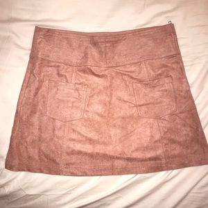 Blush velvet skirt